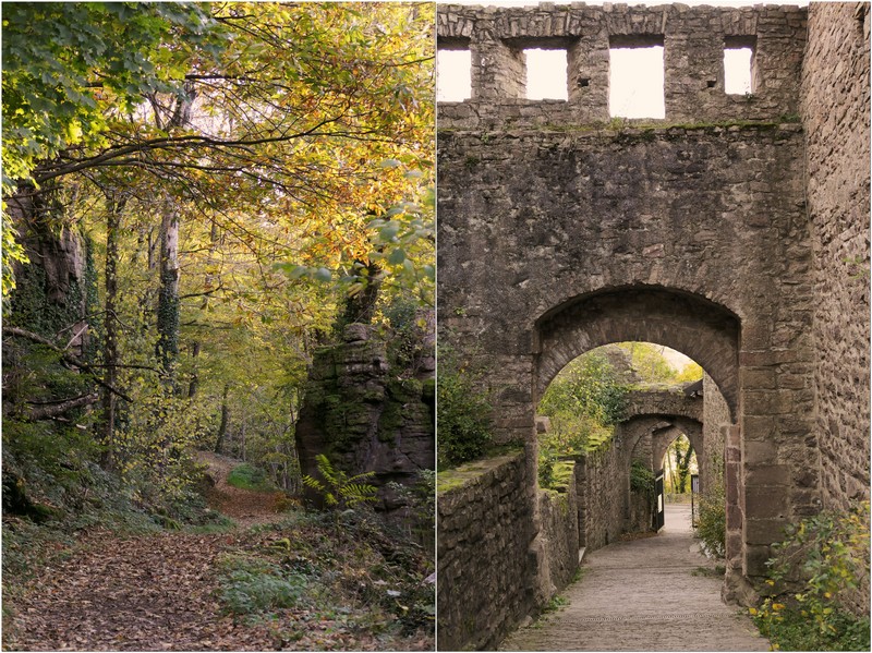 mystischer Herbstspaziergang vom Alten Schloss Hohenbaden zum Battert bei Baden-Baden